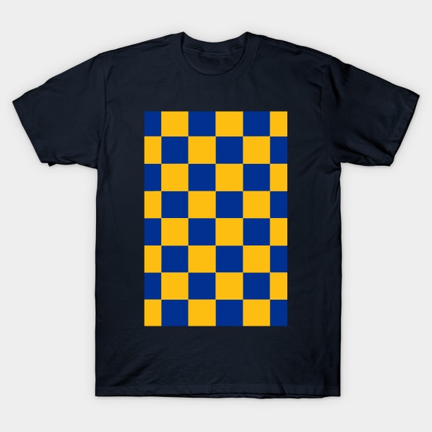 Leicester Checkered Flag (Red and White) T-Shirt by Confusion101